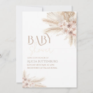 Convite Boho Baby Shower Invitation