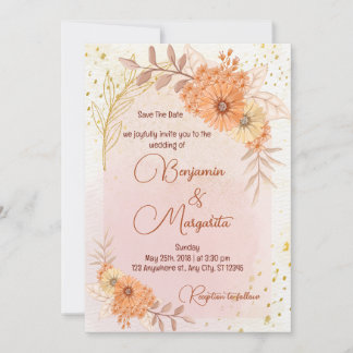 Convite Boho Baptism Invite, Casamento Pampas Grass Boho