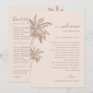 Convite Boho Beach Wedding - Carta Itinerária