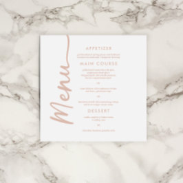 Convite Boho Beige + Brown Terracotta Trendy WedeMenu