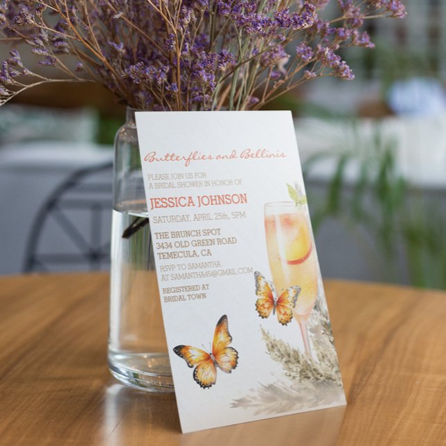 Convite Boho Bellini e Chá de panela de borboletas (Criador carregado)