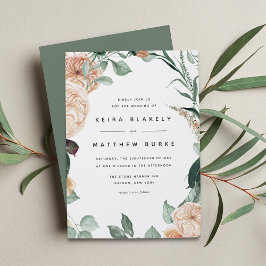 Convite Boho Blooms | Casamento Floral Moderno