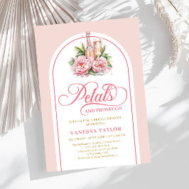 Convite Boho blush and gold bridal shower invite template