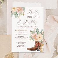 Boho Blush Boot Chá de panela de espuma de Brunch