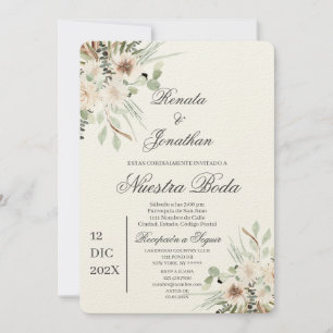 Convite Boho boda en español