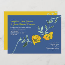 Boho Bold Floral Yellow Blue Weding
