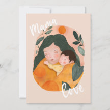 Boho Botanical Mother & Baby Shower Invitation