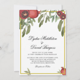 Convite Boho Botânico Elegante Greenery