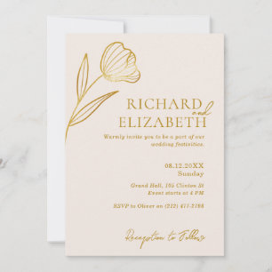 Convite Boho Botânico Floral Casamento Minimal