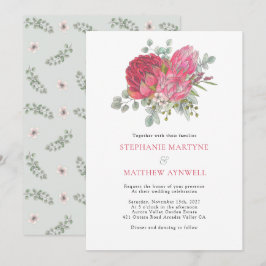 Convite Boho Botânico Floral Eucalyptus Wedding