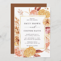 Boho Burgundy Terracotta Flower Frame Casamento Do