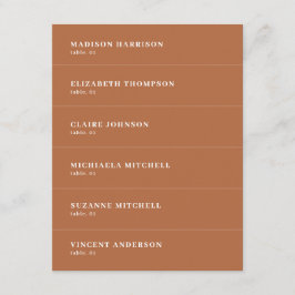 Convite Boho Burnt Orange Place Name Card