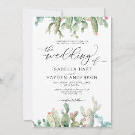 Convite Boho Cactus Cactos Desertar Casamento