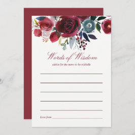 Convite Boho Chic burgundy e marinho Advice