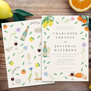 Convite Boho Chic Citrus Rustic Summer Weding