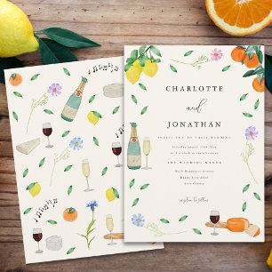 Convite Boho Chic Citrus Rustic Summer Weding