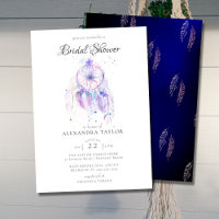 Boho Chic Dream Catcher Blue Elegant Chá de panela