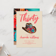 Boho Chic Floral aniversário de 30 anos