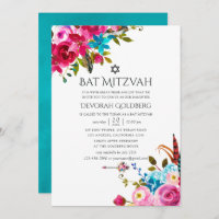 Boho Chic Floral Bat Mitzvah