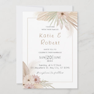 Convite Boho Chic Watercolor Casamento Floral