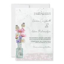 Boho Chic Wild Flower Watercolor Casamento