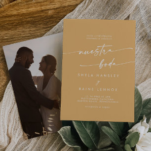 Convite Boho Chic Yellow Marigold Foto: Casamento Espanhol