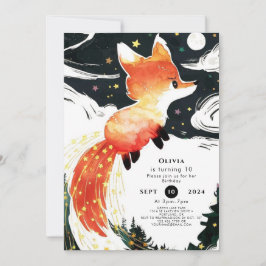 Convite Boho Children's Fox Birthday