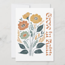 Boho Christian Inspirational Cresce em Fé