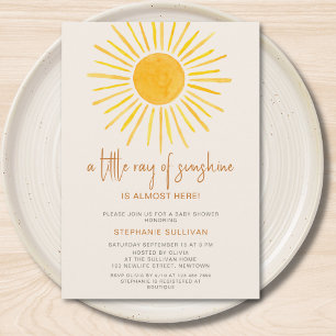 Convite Boho Chuvinha de Sol Baby Shower