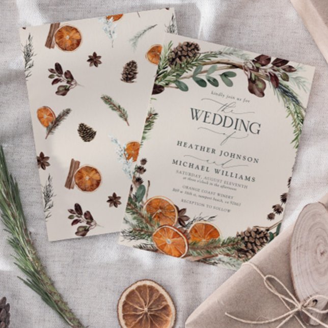 Convite Boho Citrus Rustic Orange Elegant Cinnamon Weding (Wedding Invitation!)