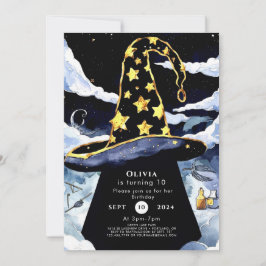 Convite Boho Custom Magic Wizard Birthday