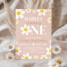 Boho Daisy Bloom Primeiro Aniversário