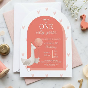 Convite Boho de 1º Aniversário da Menina Silly Goo