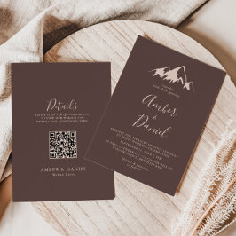 Convite Boho de Montanha Limpa e Casamento Frente