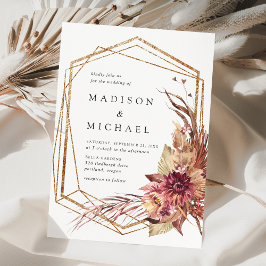 Convite Boho Desert - Casamento Geométrico