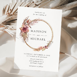 Convite Boho Desert Floral Wedding