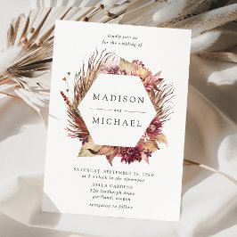 Convite Boho Desert Floral Wedding
