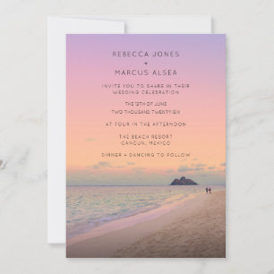 Convite Boho Destination Beach Photo Wedding