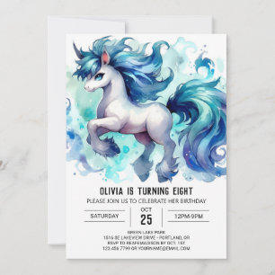 Convite Boho Digital Horse Birthday