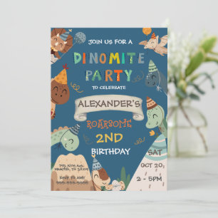 Convite Boho Dinosaur 1rua segundo 3º 5 7 6 Aniversário