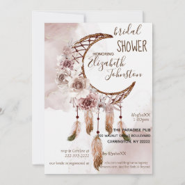 Convite Boho Dream Catcher Bridal Shower Invitation