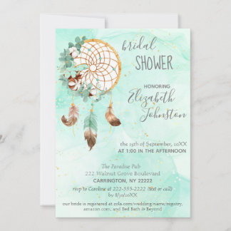 Convite Boho Dream Catcher Chá de panela