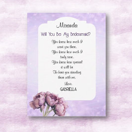 Convite BOHO Elegância! Você será minha Dama de Honra cart