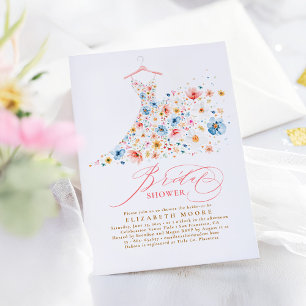 Convite Boho Elegant Wildflower Floral Chá de panela