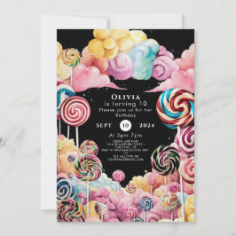 Convite Boho Encantado Candyland Birthday