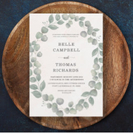 Convite Boho Eucalyputus Sage & Orange Weditation