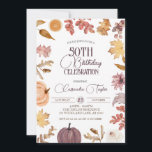 Convite Boho Fall 50th Birthday, outono Foliage Birthday<br><div class="desc">Boho,  chic,  convite para comemorar o marco da vida.</div>