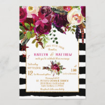 Boho Fall Floral Buquê Stripe Casamento
