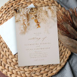 Convite Boho Fall Flowers Casamento<br><div class="desc">Um convite à apresentação de casamentos outono romântico e moderno,  fotorealista,  que inclui um buquê floral seco neutro em tons de trigo,  de ocher e de ferrugem.</div>