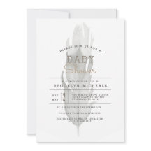 Boho Feather | Chá de fraldas de aquarelas